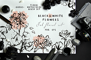 Black&White Flowers - Ink floral set, an Illustration by Graphic Republic (Thumbnail 1 of 5)