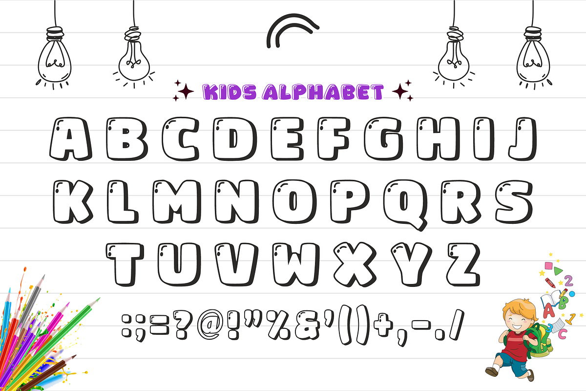 Double Bubble – Playful Bubble, a Sans Serif Font by KiddoGlyphs Studio (Photo 3 of 4)