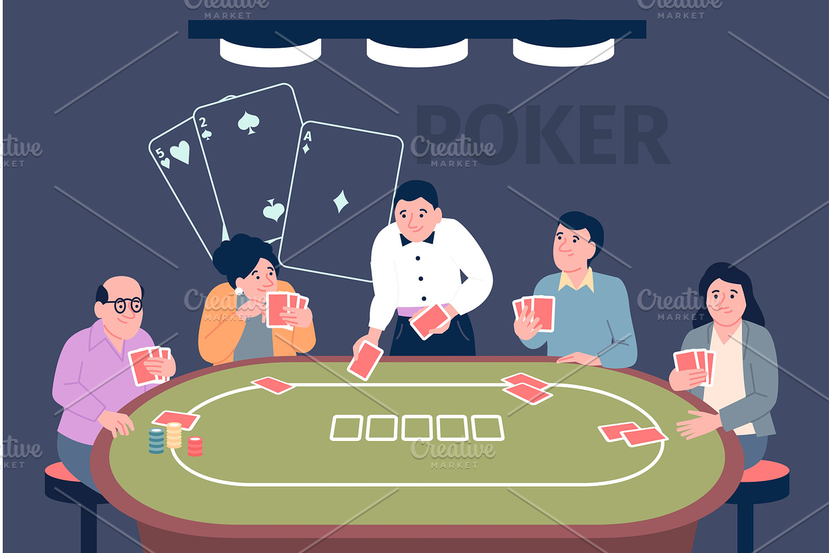 Poker players. Cards tournament, a Sport Illustration by LadadikArt