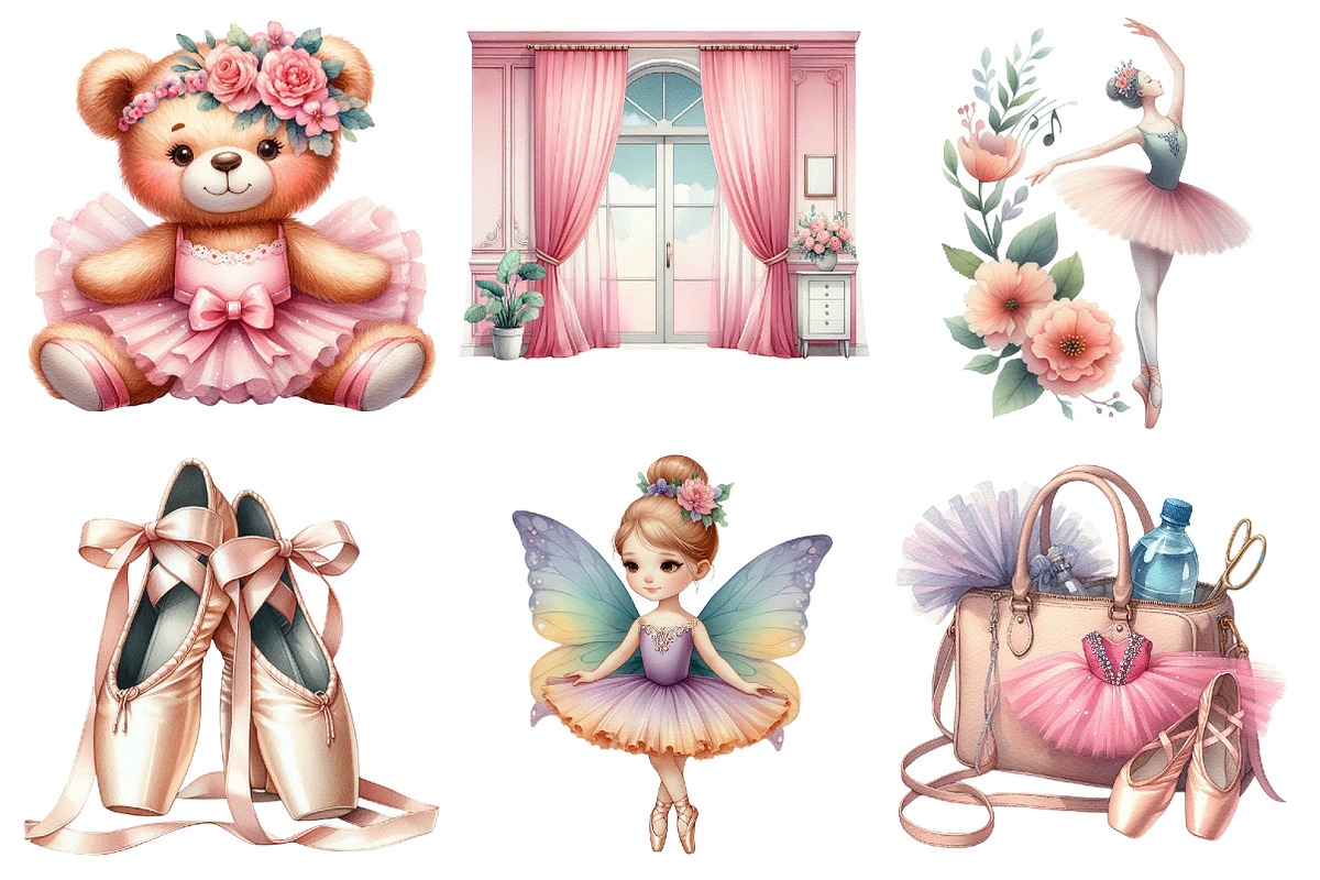 Cute Ballet Clipart, an Illustration by Pixels.Craft (Photo 4 of 10)