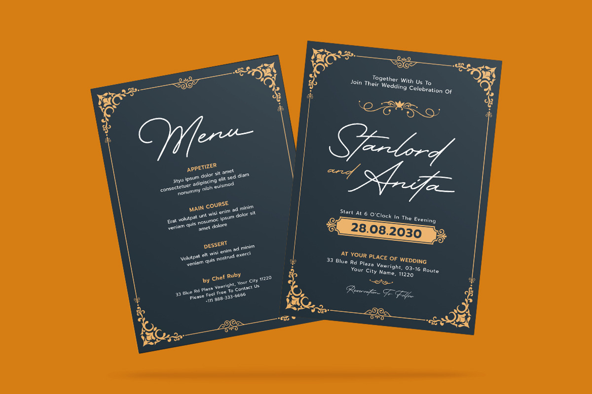 Wedding Invitation Template, an Invitation Template by iDoodle Studio (Photo 4 of 4)