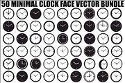 Minimal Clock Face Vector Bundle, an Illustration by Designs_River (Thumbnail 1 of 48)