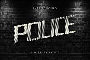 PoliceLineDoNotCross 4 Display Fonts