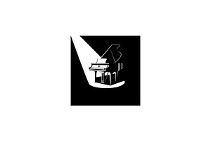 Elegant Piano Logo, a Branding & Logo Template by Pure Design