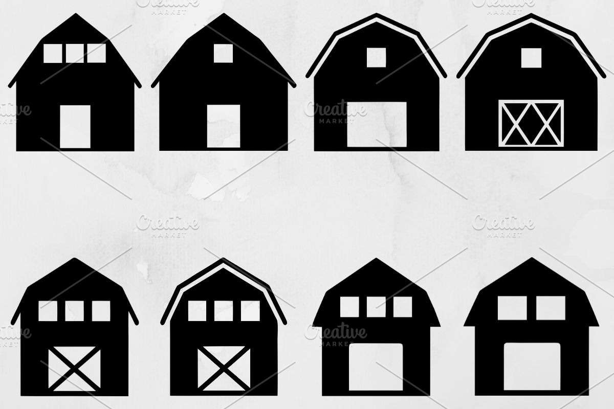 Barns Silhouette SVG, an Object Illustration by newminddesign (Photo 1 of 3)