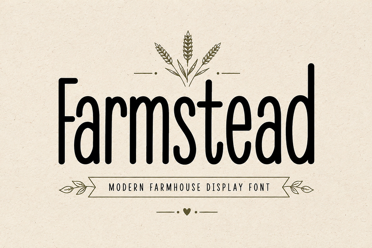 Farmstead, a Serif Font by Wow Magic (Photo 1 of 5)