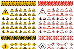 Danger Sign Vector Collection