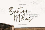Barton Miles Font, a Script Font by Timurtype (Thumbnail 1 of 7)
