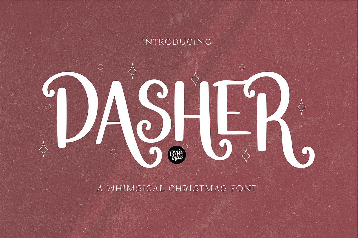 DASHER Farmhouse Christmas Font, a Font by Blush Font Co. (Photo 1 of 9)