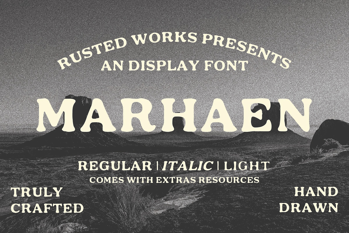 Marhaen - Vintage Slab Serif, a Slab Serif Font by Rusted Works (Photo 1 of 8)