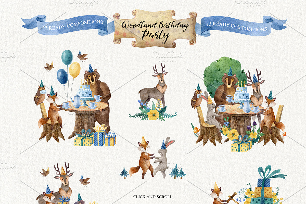 Woodland Birthday Party, an Animal Illustration by Natalia Fedorova (Photo 6 of 10)