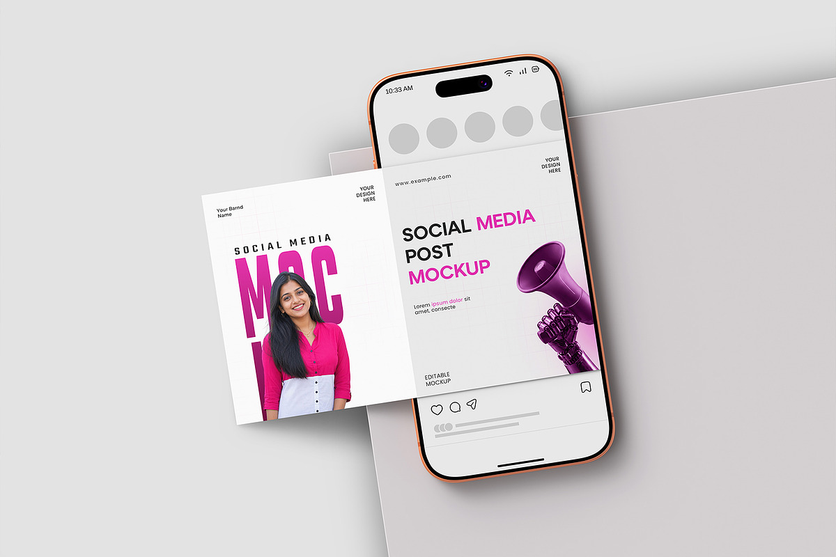 Social Media Post Mockup Bundle, an Advertising Mockup by graphypix (Photo 7 of 13)