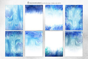 Blue Watercolor Set, a Texture Graphic by LeiaSW (Thumbnail 5 of 7)