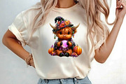 Halloween Highland Cow Clipart, a Seasonal Illustration by fashionaddict (Thumbnail 5 of 7)
