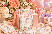 Wildflower Birthday Bundle Canva, a Marketing Template by KennedyStudio (Thumbnail 8 of 20)
