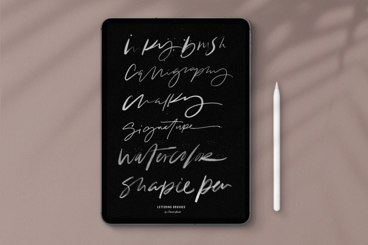 Lettering Brush Bundle + Workbook, a Brush Add-On by Darla Studio (Photo 2 of 16)