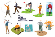 10 Golf Vector Illustrations, an Illustration by Decla Studio (Thumbnail 1 of 4)