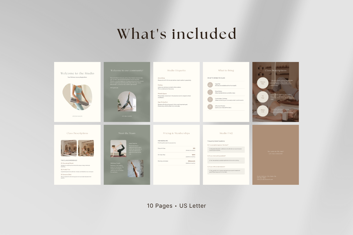 Wellness & Yoga Client Welcome Guide, a Stationery Template by batang (Photo 2 of 5)