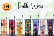 174 Tumbler Wrap Sublimation Bundle, an Object Graphic by LA Design (Thumbnail 4 of 10)