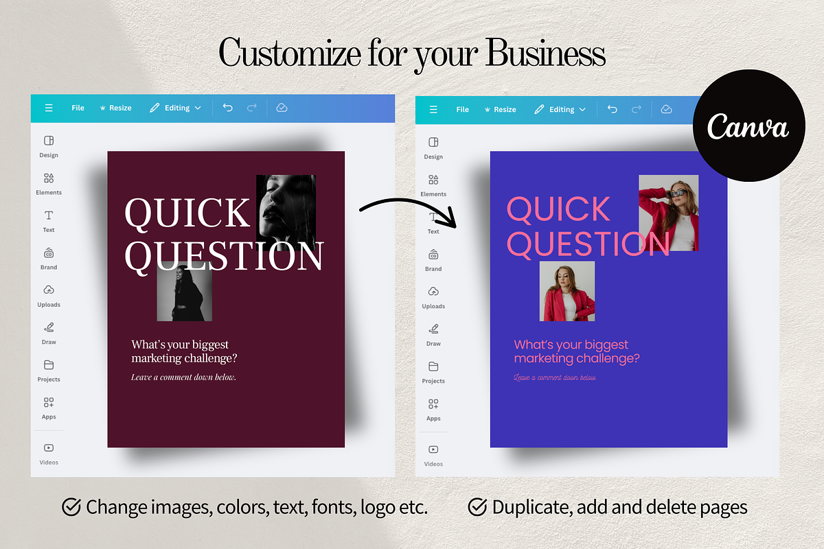 Marketing Agency Canva Instagram Kit, a Squarespace Template by Warmsoulgallery (Photo 7 of 11)