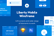 Liberty Mobile Wireframe Kit, a Wireframe Template by Just UI (Thumbnail 1 of 4)