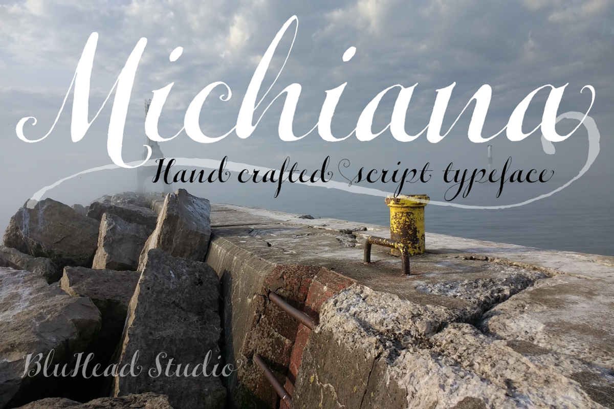 Michiana Pro, a Script Font by BluHead Studio (Photo 1 of 9)