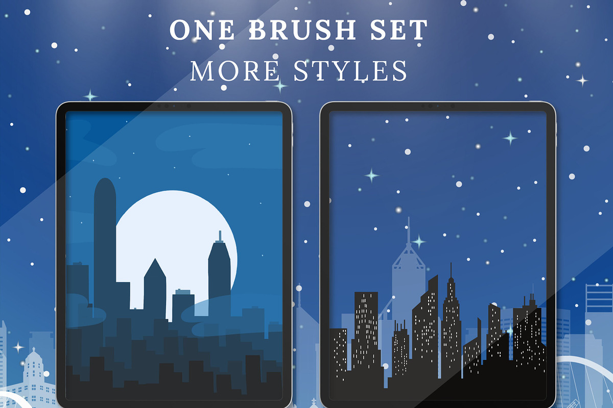 CITYSCAPES PROCREATE BRUSHES, a Brush Add-On by BeeRubby (Photo 3 of 7)