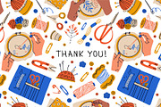 Embroidery vector illustration, an Object Illustration by Zeukaa (Thumbnail 6 of 6)