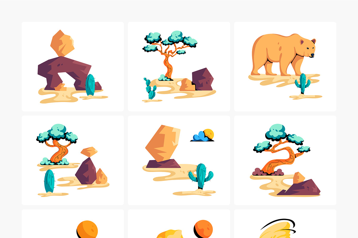 Flat Desert Icons, a Duotone Icon by Prosymbols (Photo 6 of 17)