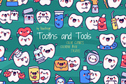Cute Kawaii Tooth Dentistry Tool, a Healthcare Illustration by Palau (Thumbnail 1 of 12)