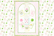 Spring Mahjong Set PNG Watercolor, a Graphic by LABFcreations (Thumbnail 1 of 4)