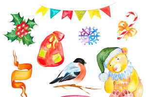 Christmas Watercolor Big Set