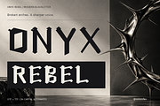 Onyx Rebel — Modern Blackletter Font, a Blackletter Font by Colorsfav (Thumbnail 1 of 10)