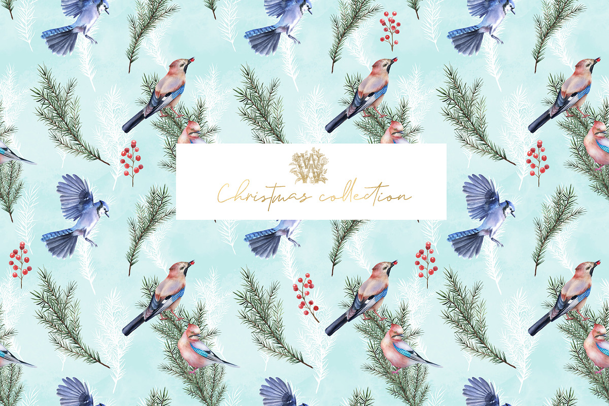 Watercolor Christmas clip art set, an Illustration by WonderWonder (Photo 13 of 21)