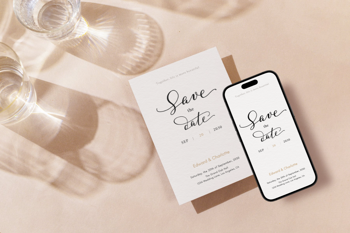 Minimalist Wedding Invitation Suite, a Landing Page Template by batang (Photo 2 of 5)