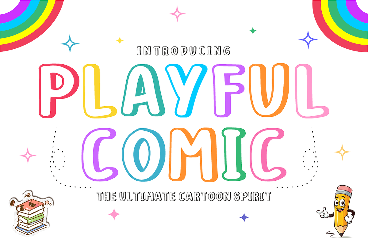 Playful Comic - Cartoon Display Font, a Sans Serif Font by KiddoGlyphs Studio (Photo 1 of 3)