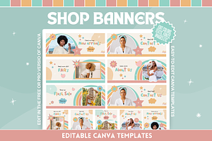 Shop Banner Templates - Boho Theme, a Shopify Template by SunshineStudioBoutique
