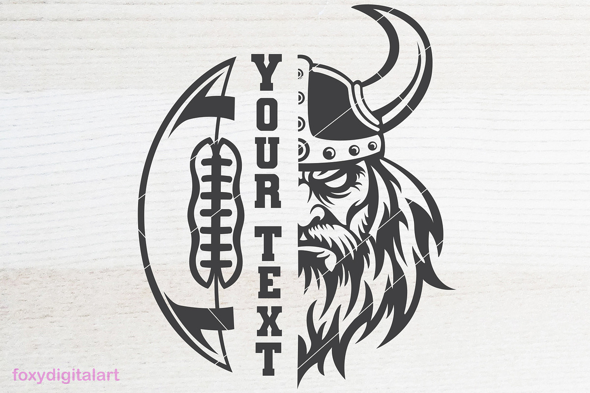 Viking Football SVG Sports Logo, a Sport Illustration by FOXYdigitalart (Photo 1 of 3)