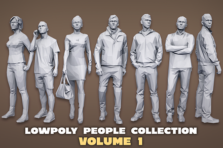 Lowpoly People Casual Pack Volume 1, a Characters & Person 3D Model by Kanistra Studio