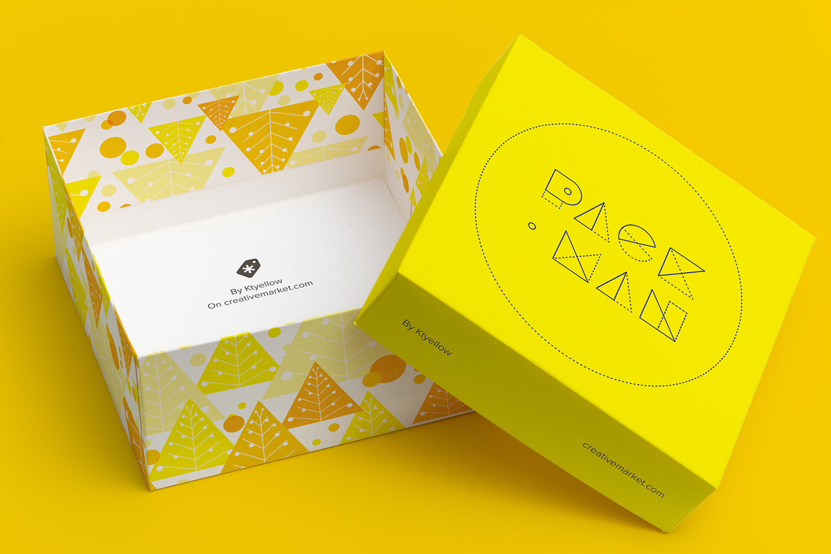 Big Gift Box Mockup 01, a Packaging Mockup by Ktyellow (Photo 3 of 3)