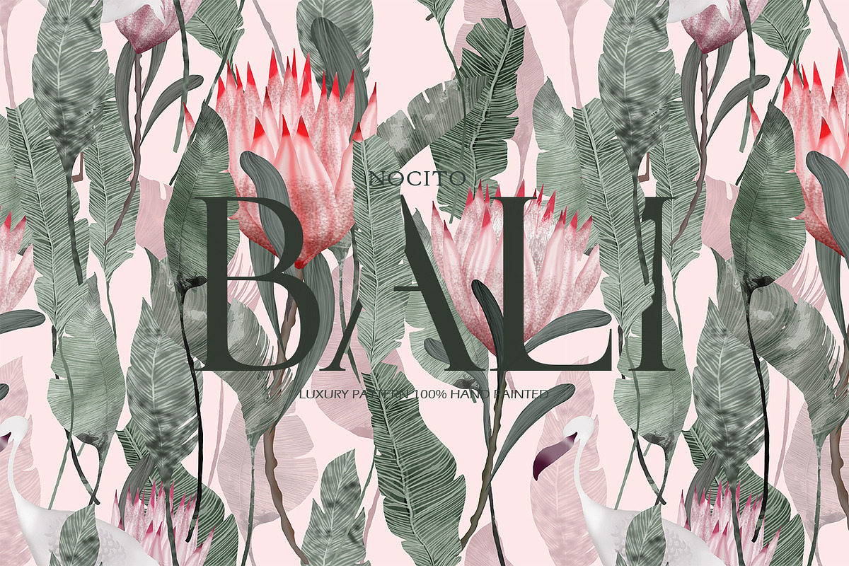 Bali, luxury Tropic seamless pattern, a Pattern Graphic by Nocito Design