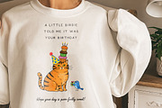 Cat and Animals Funny Birthday PNG, a Graphic by GlitterCraft (Thumbnail 7 of 101)
