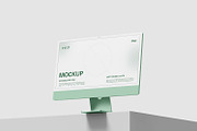 New iMac 24 Desktop Mockup, a Mac Mockup by RamStudio2 (Thumbnail 5 of 16)