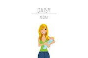 Mom & Baby Portrait Clip Art, a Person Illustration by Lauren Lesley Studio (Thumbnail 7 of 33)