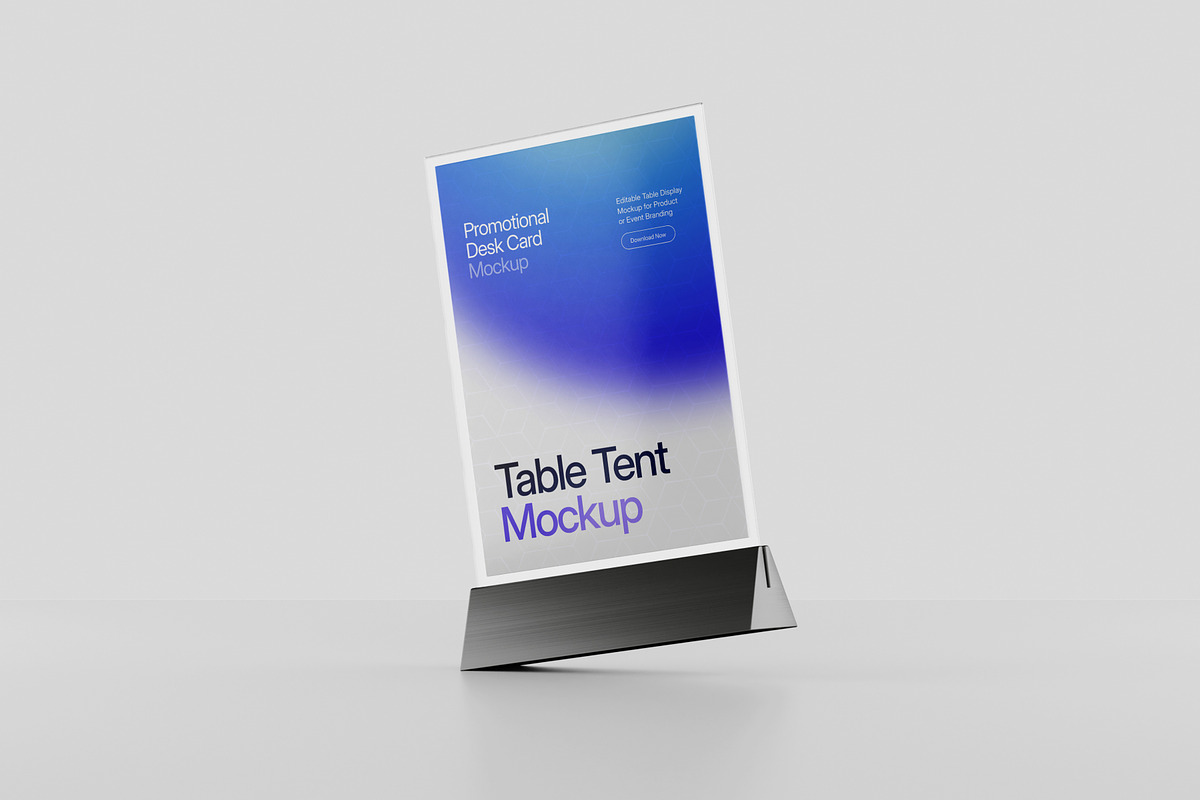 Table Tent Mockup, an Advertising Mockup by SLAB! Design (Photo 5 of 6)
