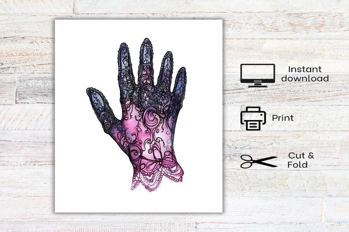 Watercolor Gothic Wedding Clipart, an Illustration by Canvas Craft (Photo 7 of 7)