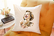 Summer Vintage Woman Clipart, an Illustration by Sublimation Artist (Thumbnail 6 of 6)