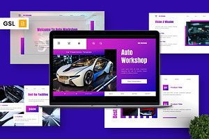 Auto Workshop - Car Google Slide, a Presentation Template by Deepslide Studio