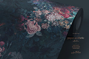 Dark Green Roses Floral Pattern, a Pattern Graphic by paper aesthetic (Thumbnail 2 of 10)