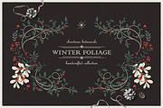 Winter Foliage Christmas Collection, a Decorative Illustration by Elena Paletskaya (Thumbnail 1 of 8)